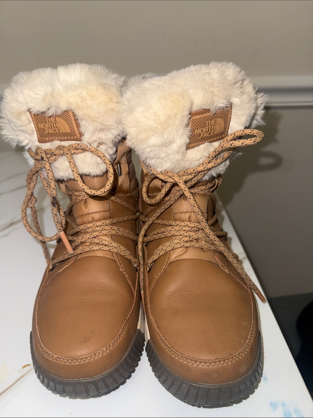 The North Face Women's Chestnut Faux-Fur Winter Lace-Up Boots